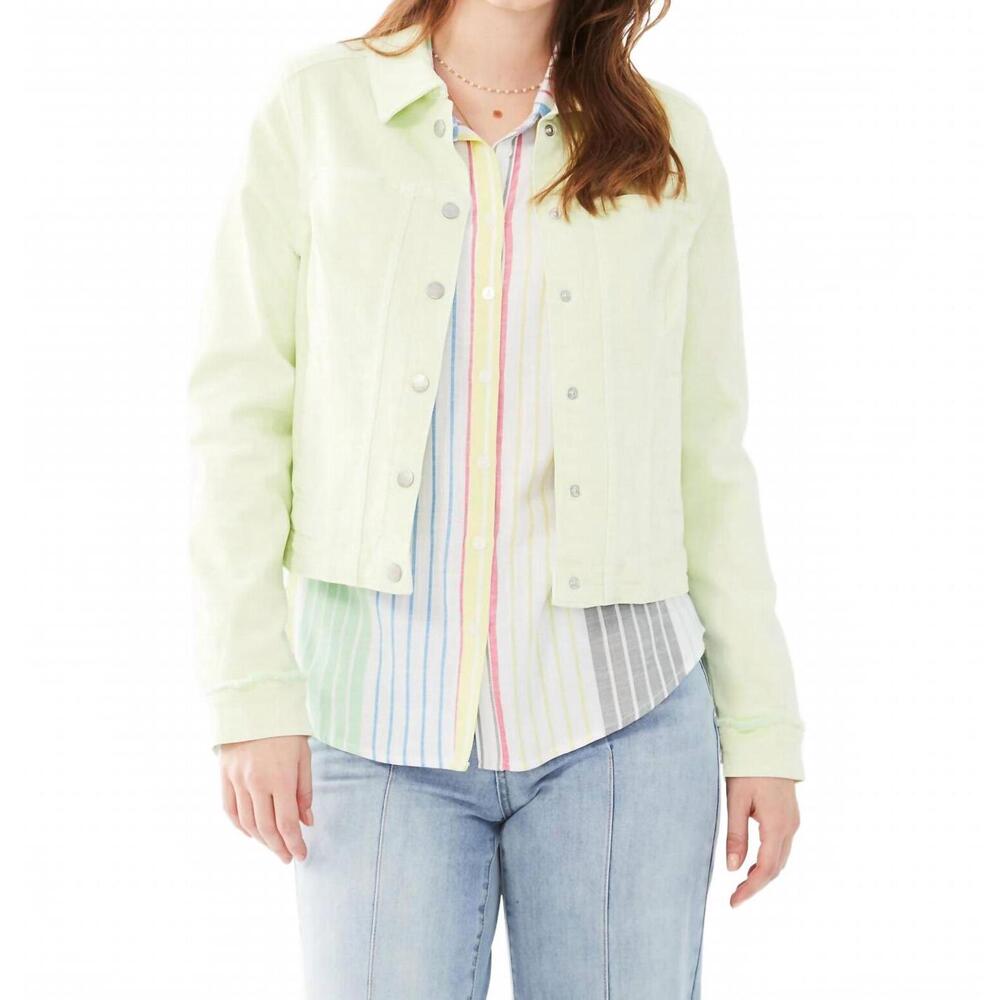 NEW FDJ evelyn euro twill cropped jacket in mojito green